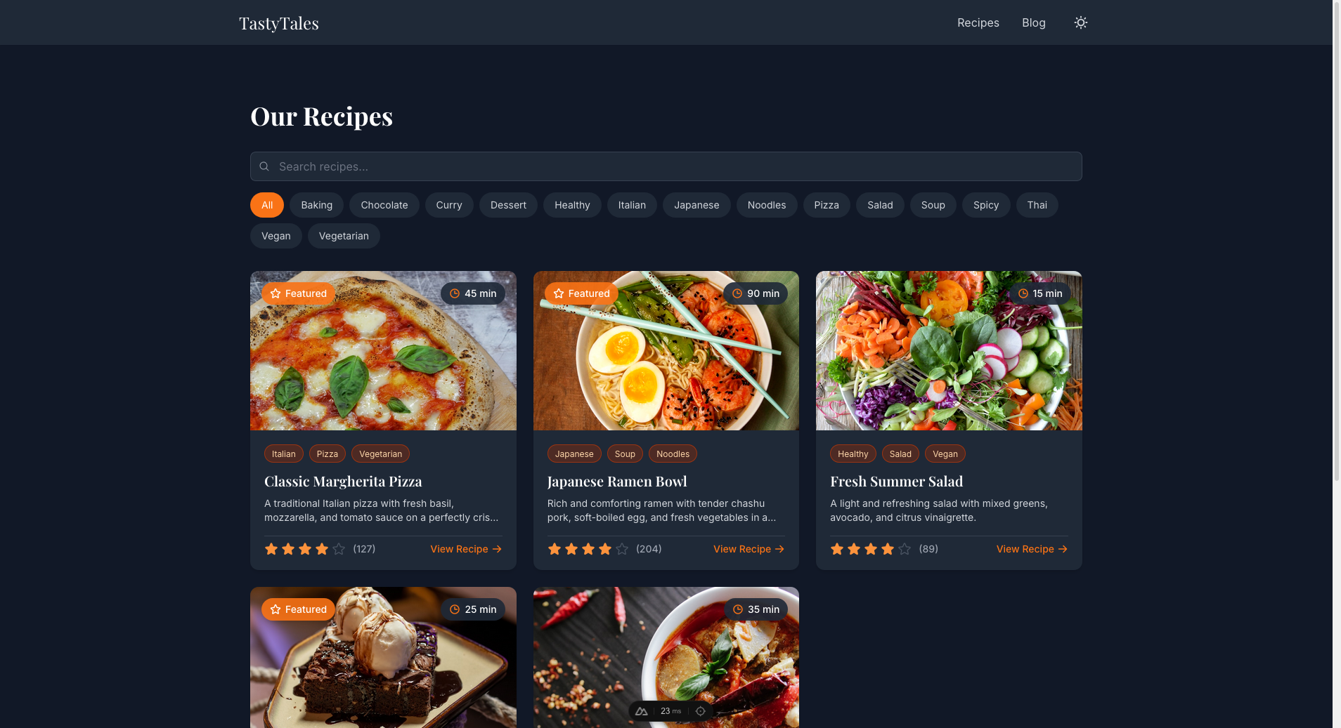 TastyTales Web Template thumbnail 4